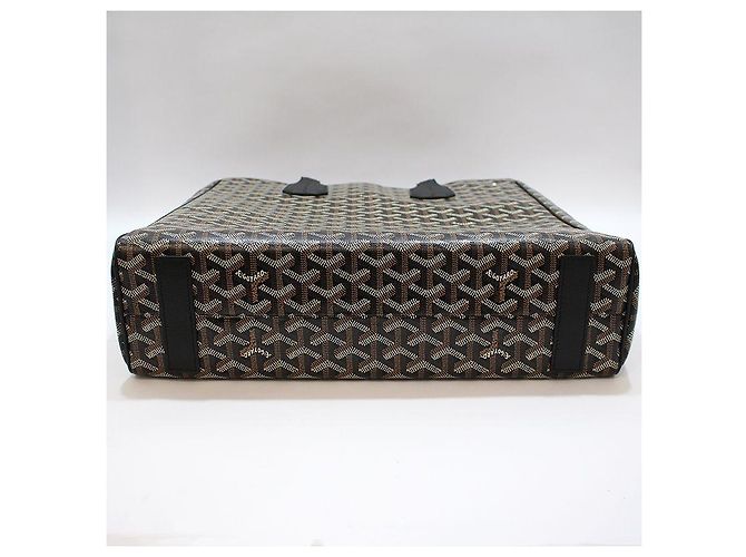Borsa Tote in tela Goyardine nera Voltaire Nero - vista 5