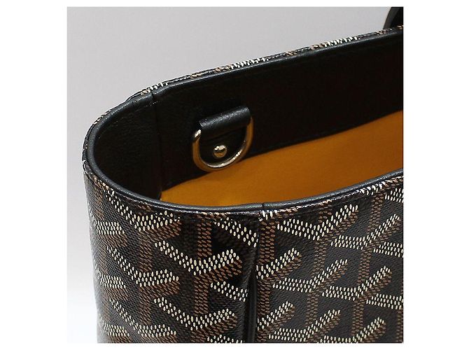 Borsa Tote in tela Goyardine nera Voltaire Nero - vista 9