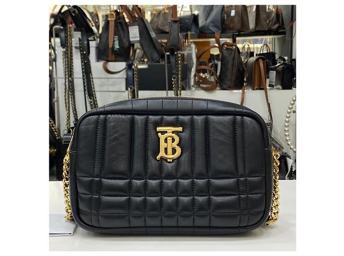 Burberry Piccola borsa a tracolla Lola in pelle trapuntata Nero - vista 3