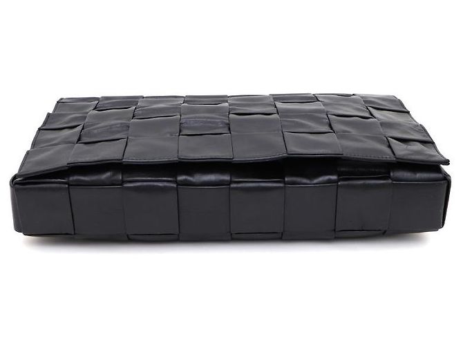Bolso Bandolera Bottega Veneta Intrecciato Format Maxi Cassette Negro - vista 6