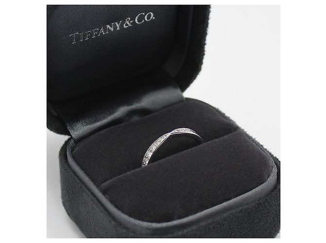 Tiffany & Co Anello Harmony in Platino e Diamante Argento - vista 3
