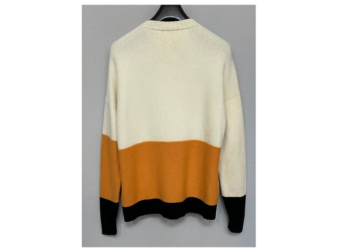Off White Mehrfarbiger Strick aus Wolle mit Block-Logo Weiß - Ansicht 2