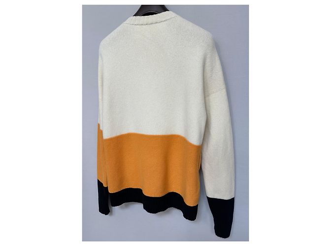 Off White Mehrfarbiger Strick aus Wolle mit Block-Logo Weiß - Ansicht 5