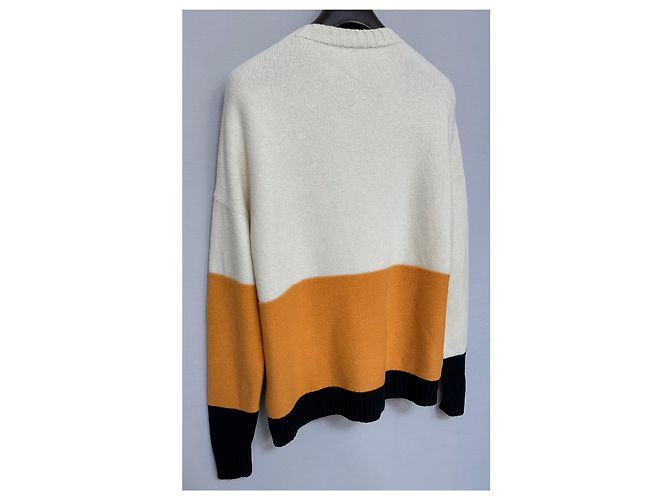 Off White Mehrfarbiger Strick aus Wolle mit Block-Logo Weiß - Ansicht 6