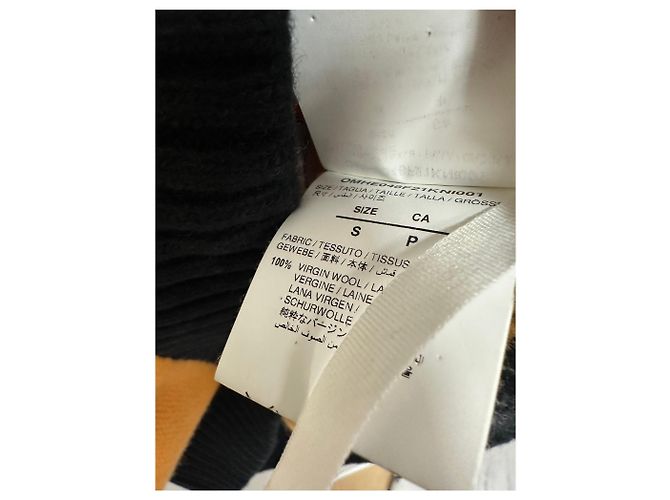 Off White Mehrfarbiger Strick aus Wolle mit Block-Logo Weiß - Ansicht 7