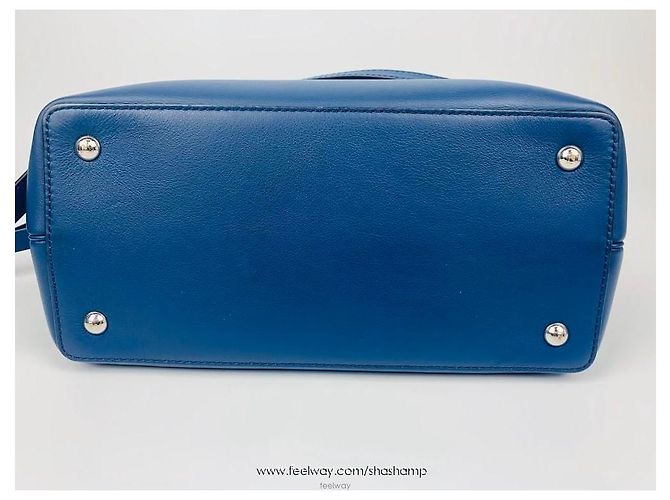 Borsa a Spalla Fendi Tuchure Petit Blu - vista 4