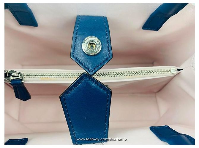 Borsa a Spalla Fendi Tuchure Petit Blu - vista 5