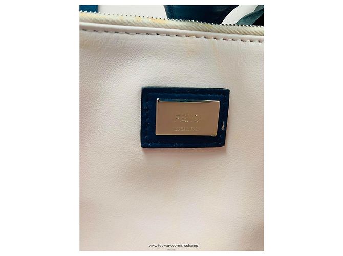 Borsa a Spalla Fendi Tuchure Petit Blu - vista 8