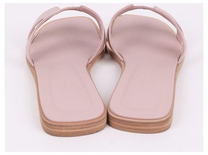 Hermès Oran Damen Hausschuhe Hellrosa Pink - Ansicht 6