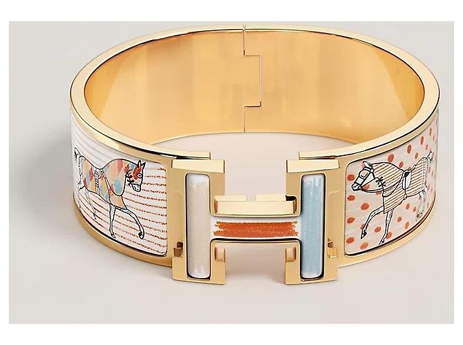 Hermès Click Clack Colorings and Day Attire Armband Orange - Ansicht 2