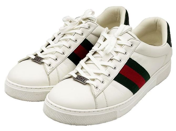 Gucci Sneakers Ace in pelle bianca Bianco - vista 4