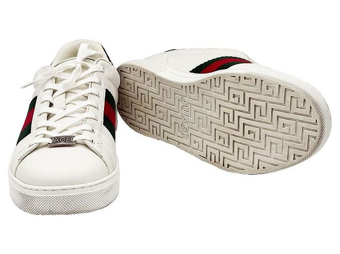 Gucci Sneakers Ace in pelle bianca Bianco - vista 5