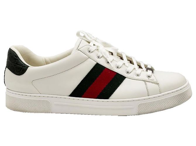 Gucci Sneakers Ace in pelle bianca Bianco - vista 7