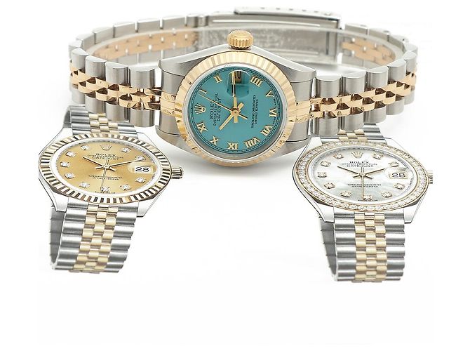 Rolex Reloj Datejust para mujer en combinación con esfera Tiffany e índices romanos en oro Azul - vista 21