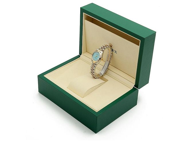 Rolex Reloj Datejust para mujer en combinación con esfera Tiffany e índices romanos en oro Azul - vista 23