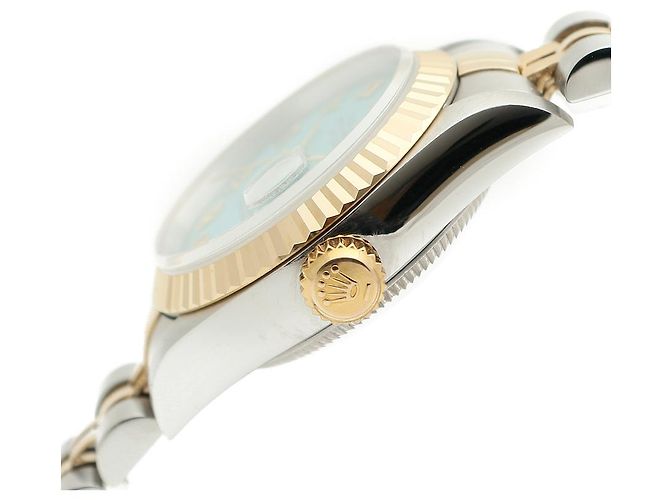Rolex Reloj Datejust para mujer en combinación con esfera Tiffany e índices romanos en oro Azul - vista 9
