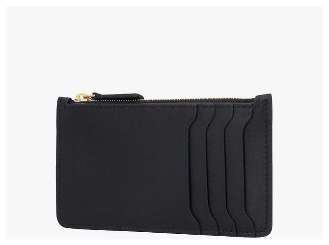 Marni Tarjetero con cremallera de piel de becerro Trunkaru stamp para mujer Negro - vista 5