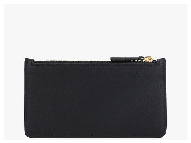 Marni Tarjetero con cremallera de piel de becerro Trunkaru stamp para mujer Negro - vista 6