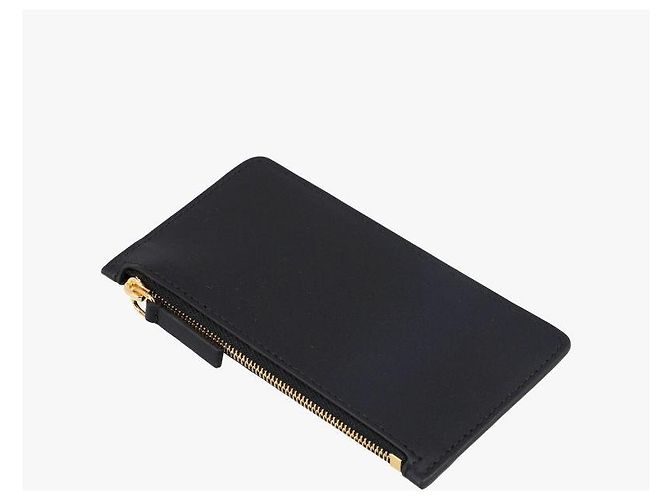Marni Tarjetero con cremallera de piel de becerro Trunkaru stamp para mujer Negro - vista 8