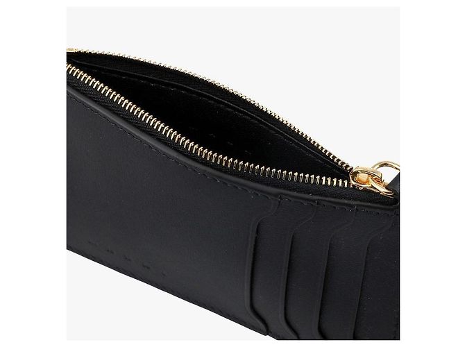 Marni Tarjetero con cremallera de piel de becerro Trunkaru stamp para mujer Negro - vista 9