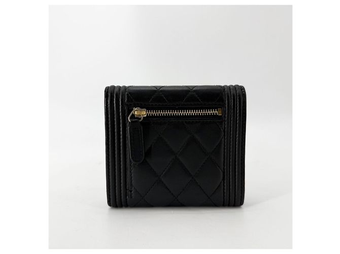 Chanel Portafoglio classico in pelle di agnello con logo dorato Multicolore - vista 3