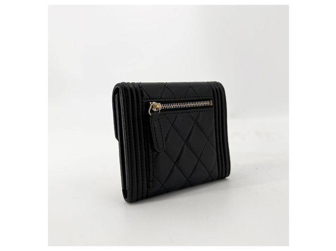 Chanel Portafoglio classico in pelle di agnello con logo dorato Multicolore - vista 4