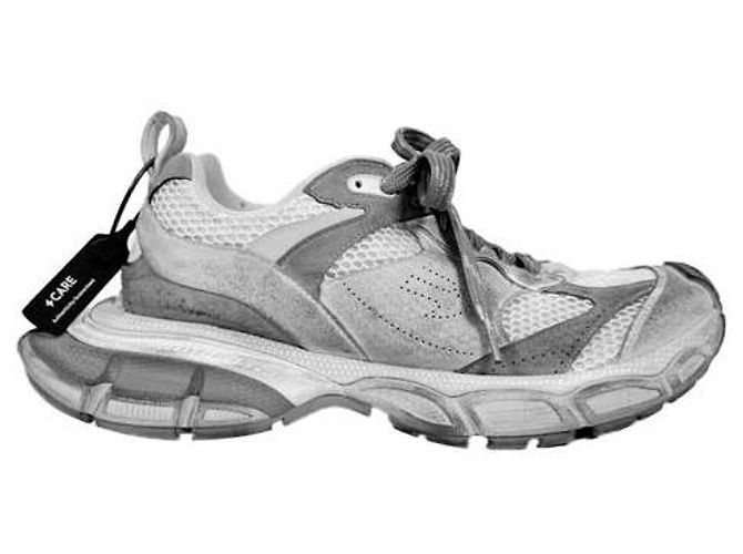 Balenciaga Sneaker One-Out in scamosciato da uomo Grigio chiaro Marrone - vista 2