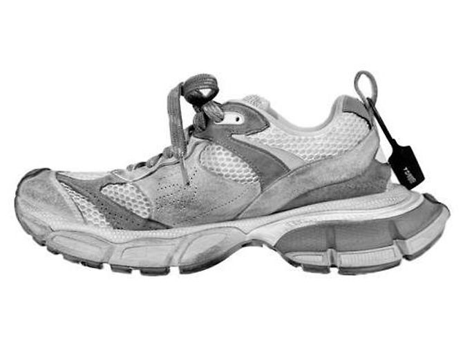 Balenciaga Sneaker One-Out in scamosciato da uomo Grigio chiaro Marrone - vista 4