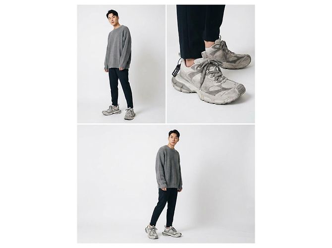 Balenciaga Sneaker One-Out in scamosciato da uomo Grigio chiaro Marrone - vista 5