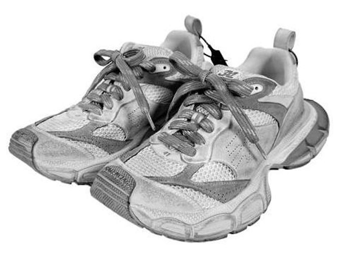 Balenciaga Sneaker One-Out in scamosciato da uomo Grigio chiaro Marrone - vista 8