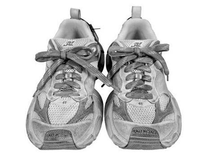 Balenciaga Sneaker One-Out in scamosciato da uomo Grigio chiaro Marrone - vista 9