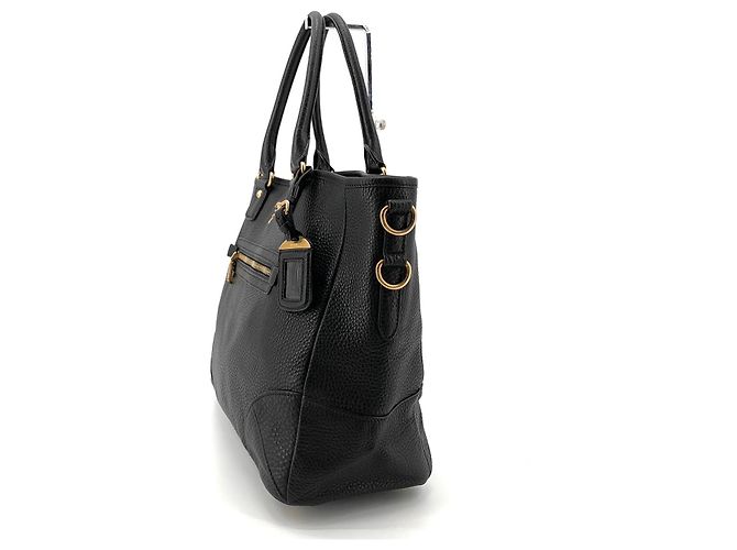 Prada Borsa Tote e Borsa a Spalla in Vitello Daino Nero - vista 3
