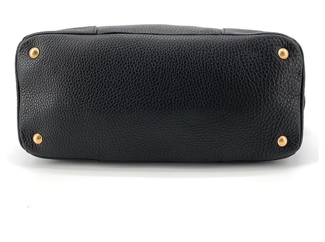 Prada Borsa Tote e Borsa a Spalla in Vitello Daino Nero - vista 6