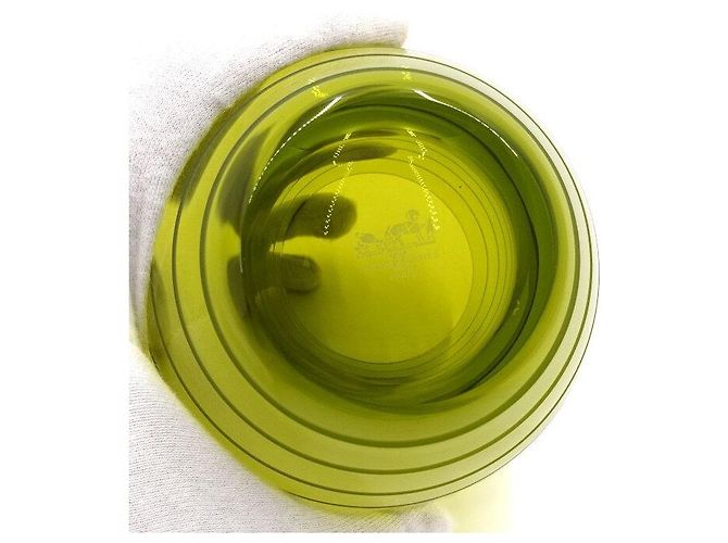 Hermès Green Fanfare Kristall Old Fashioned Glas-Set Grün - Ansicht 3