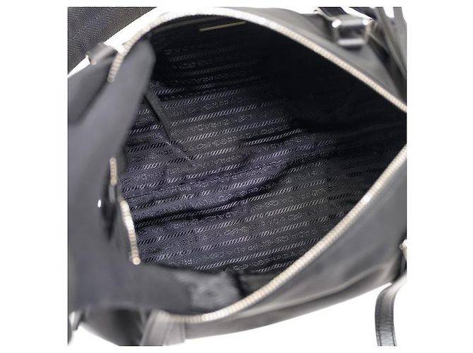 Prada Borsa duffle in pelle Saffiano Nero - vista 7