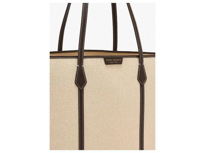 Tory Burch BORSA TOTE IN TELA PERRY Marrone - vista 4