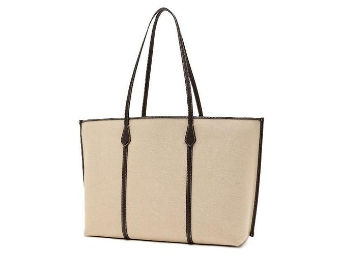 Tory Burch BORSA TOTE IN TELA PERRY Marrone - vista 5