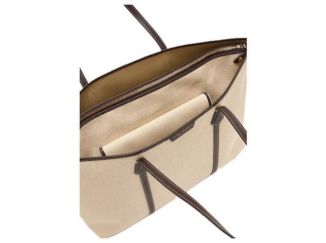 Tory Burch BORSA TOTE IN TELA PERRY Marrone - vista 6