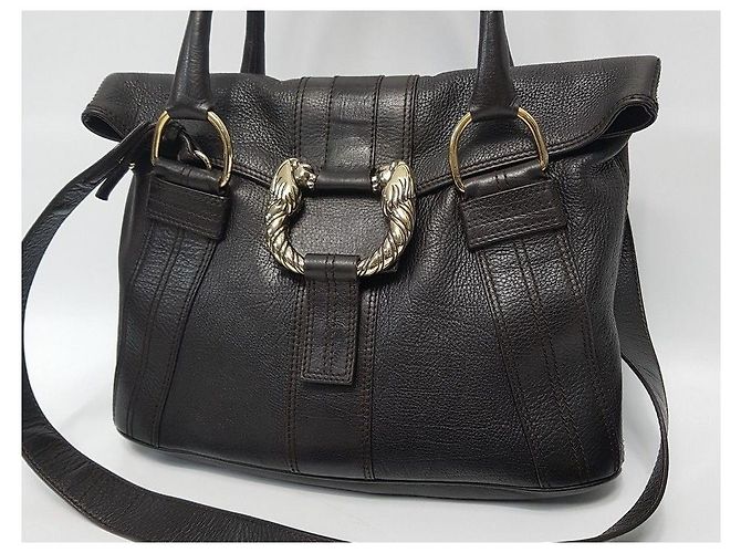 Bulgari Borsa a Spalla Leoni Tote Marrone - vista 2