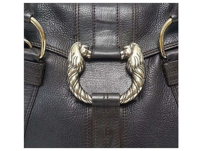Bulgari Borsa a Spalla Leoni Tote Marrone - vista 3