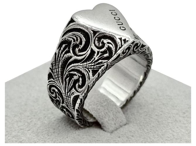 Gucci Anello in argento a cuore - vista 3