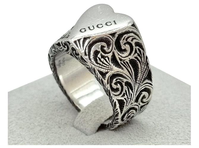 Gucci Anello in argento a cuore - vista 4