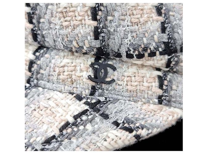 Chanel Tweed CC Logo Jagdkappe - Ansicht 4