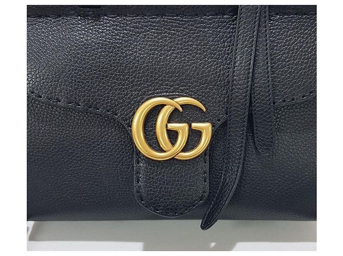 Borsa Tote con manico e tracolla Gucci GG Marmont Nero - vista 3