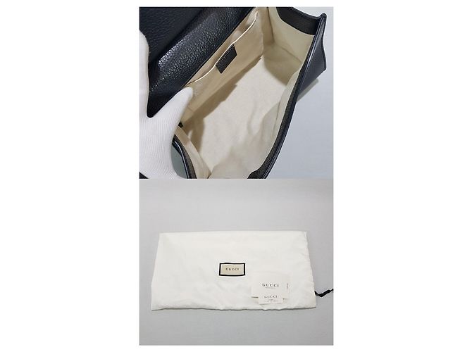 Borsa Tote con manico e tracolla Gucci GG Marmont Nero - vista 9