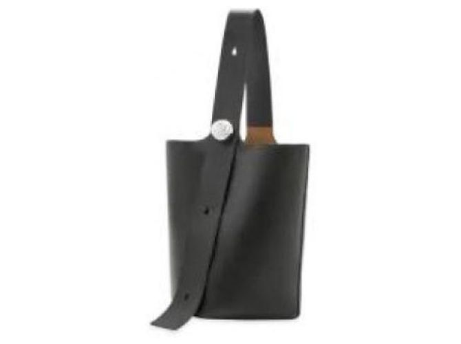 Loewe Grande bolsa bucket Pebble em couro de bezerro de grão macio Preto - vista 5