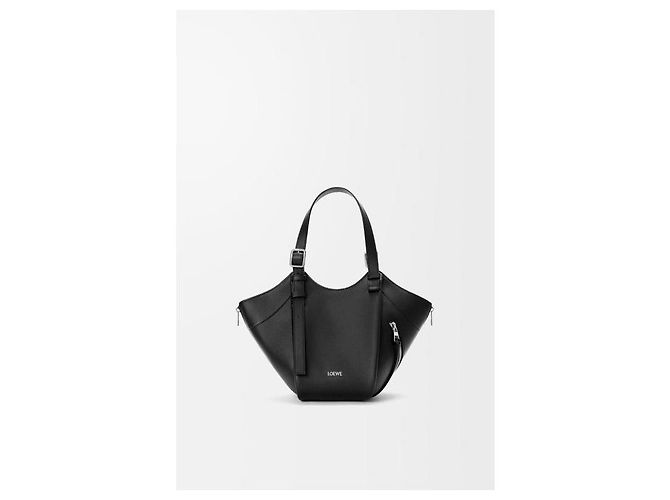 Loewe Borsa Hammock Flip in pelle di vitello classica Nero - vista 4