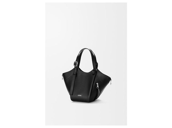 Loewe Borsa Hammock Flip in pelle di vitello classica Nero - vista 5