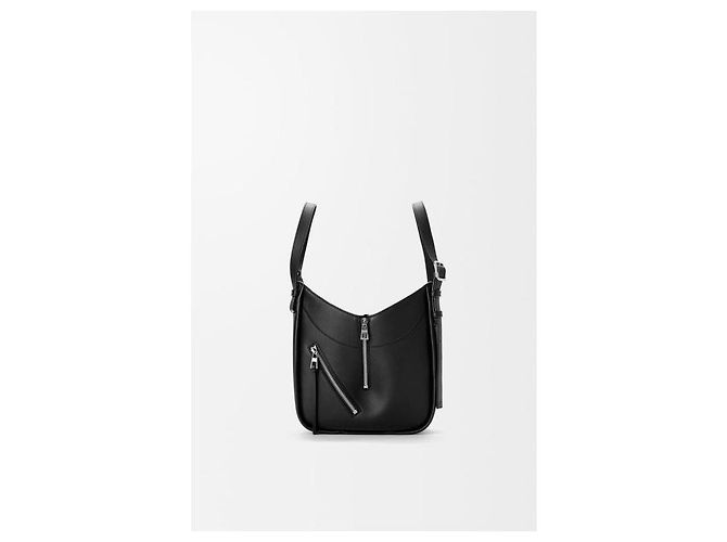 Loewe Borsa Hammock Flip in pelle di vitello classica Nero - vista 6