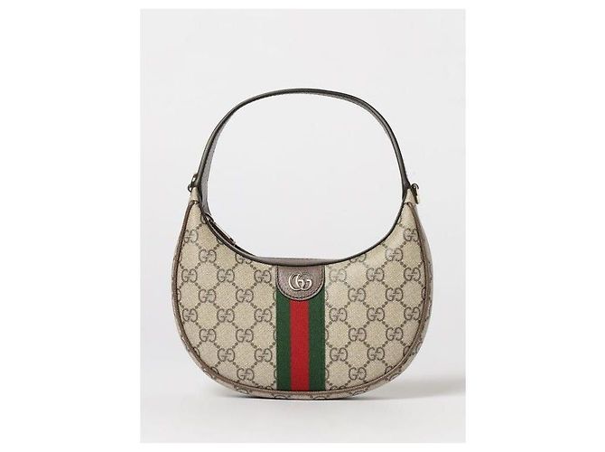 Gucci Piccola borsa a tracolla Ophidia Marrone - vista 4